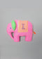 Personalized Play Cushion Haathi Neon Pink